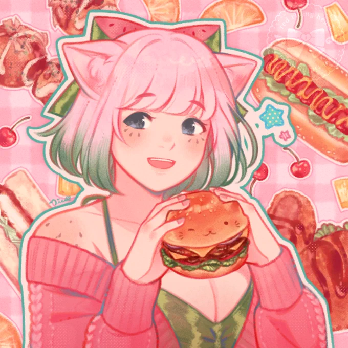 🍉🍔 summertime treat! 
