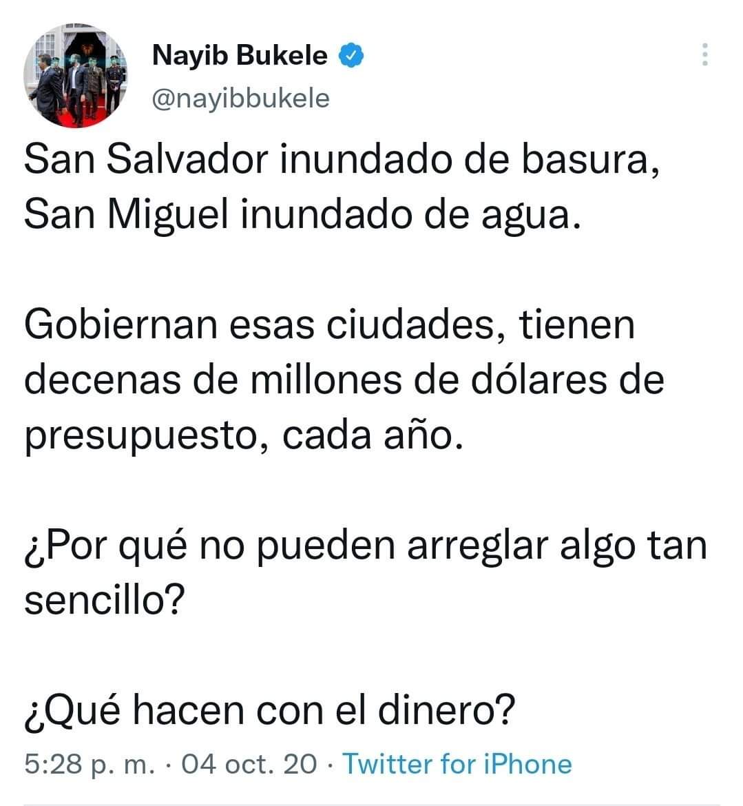 Parece que el <a href="/nayibbukele/">Nayib Bukele</a> del pasado le esta dando una leccion al <a href="/nayibbukele/">Nayib Bukele</a> del presente