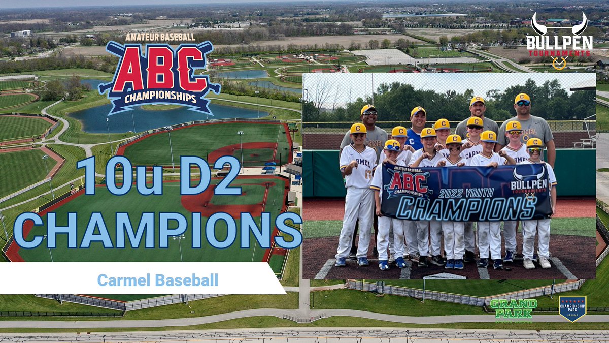 🏆⚾️Congratulations to the 10u D2 YABC Champions, Carmel Baseball Gold! 🏆🥇