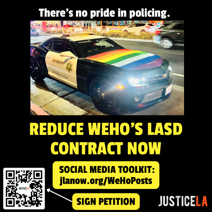 ReformLAJails's tweet photo. ⏰WeHo is ignoring demands to re-allocate $3.2M of the LASD contract. Contract cities are #PayingMoreforLess LASD service. We have until June 26th to make our voices heard!
➡️ Sign the petition today! https://t.co/PIki0SA8rg
➡️ Amplify on social media: https://t.co/71TtTxzrct https://t.co/89YnlGKNtN