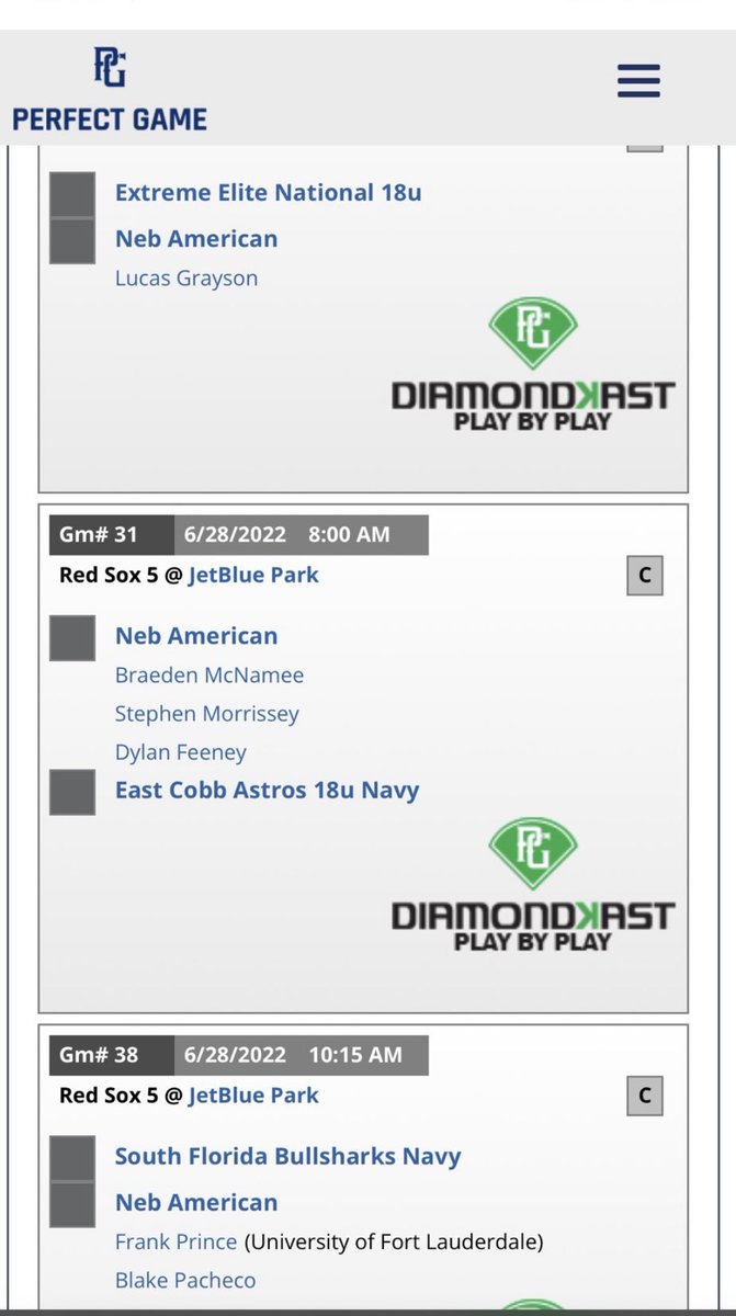 I will be playing in the 18u National BCS tournament in Fort Myers with <a href="/NorthEast_BBall/">NEB</a> <a href="/CoachBarnes904/">BARNES 23</a> <a href="/JSully12/">Jeff Sullivan</a> <a href="/CoachSmitty904/">Jason Smith</a> excited to get after it all week! <a href="/Florida_PG/">Perfect Game Florida</a> <a href="/coachryman/">Brian Ryman</a> <a href="/MattReidFGCU/">Matt Reid</a> <a href="/_OwlBaseball/">FAU Baseball Recruiting</a> <a href="/FAUCoachMac/">J. McCormack</a> @USFBaseRecruit <a href="/CoachPalumbo22/">Jeff Palumbo</a>