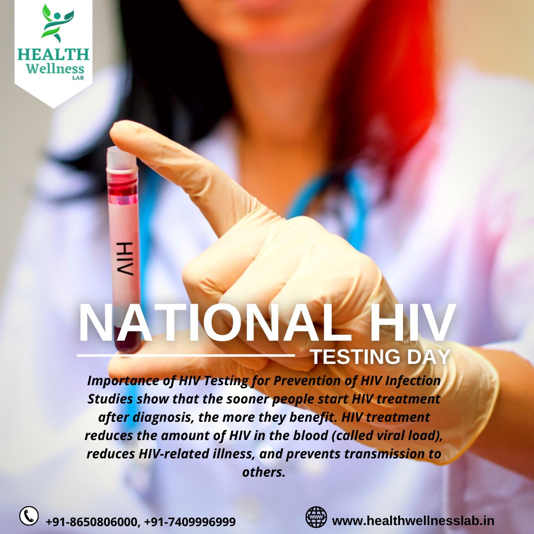 HealthwellLab's tweet photo. #nationalhivtestday #hiv #healthwellnesslab https://t.co/S6YxJcvyjO