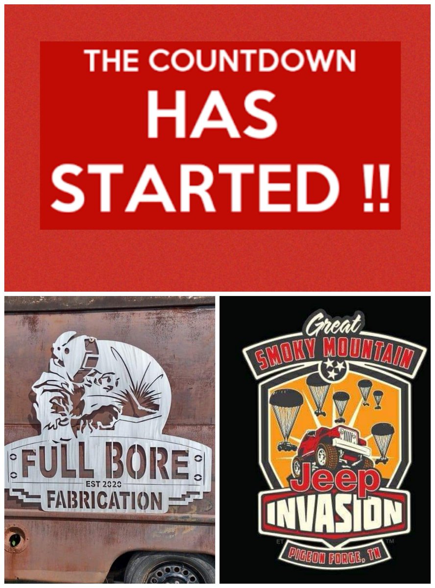 Who will be at the Great Smoky Moutain Jeep Invasion in Tennesse? Full Bore Fabrication will be there! Aug 25-27th #jeep #jeepinvasion #gsmji #Tennessee #OrderNow #SmallBusinesses