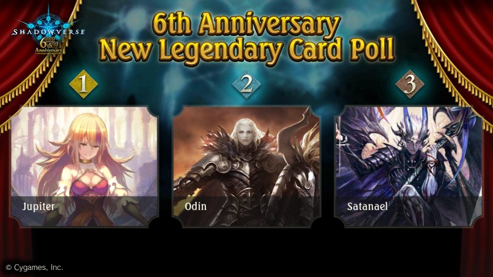 deflatermau5's tweet photo. Here are my votes for Shadowverse's 6th Anniversary New Legendary Card Poll!
Vote for yours by June 27 (PT)!
#Shadowverse
#Shadowverse6thAnniversary https://t.co/nE5qtM8Mrn