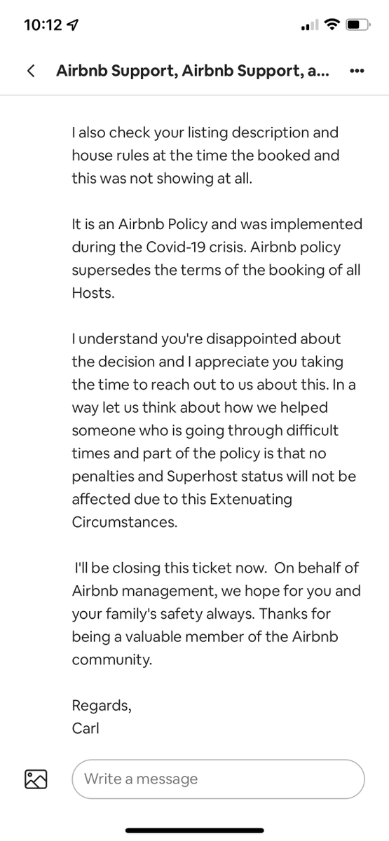 CathTang8's tweet photo. @Cryptologist100 @Airbnb @AirbnbHelp or taking away host payouts day of check in and saying you should be happy for helping a family in a difficult time, second time its happened to me this month #hostsunite -- what about us hosts with families to take care of? https://t.co/WEIO34NOQM