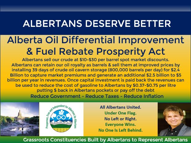 alberta_cw's tweet photo. The USA has 750 million barrels or 39 days crude oil storage, 350 million leased by traders to profit.

Why can't Albertans take our oil royalty as barrels, build storage &amp; improve our revenues to reduce Albertans' cost of fuel at the pump?

Who not a Fuel Rebate Prosperity Act? https://t.co/PCpvYeg4Sb