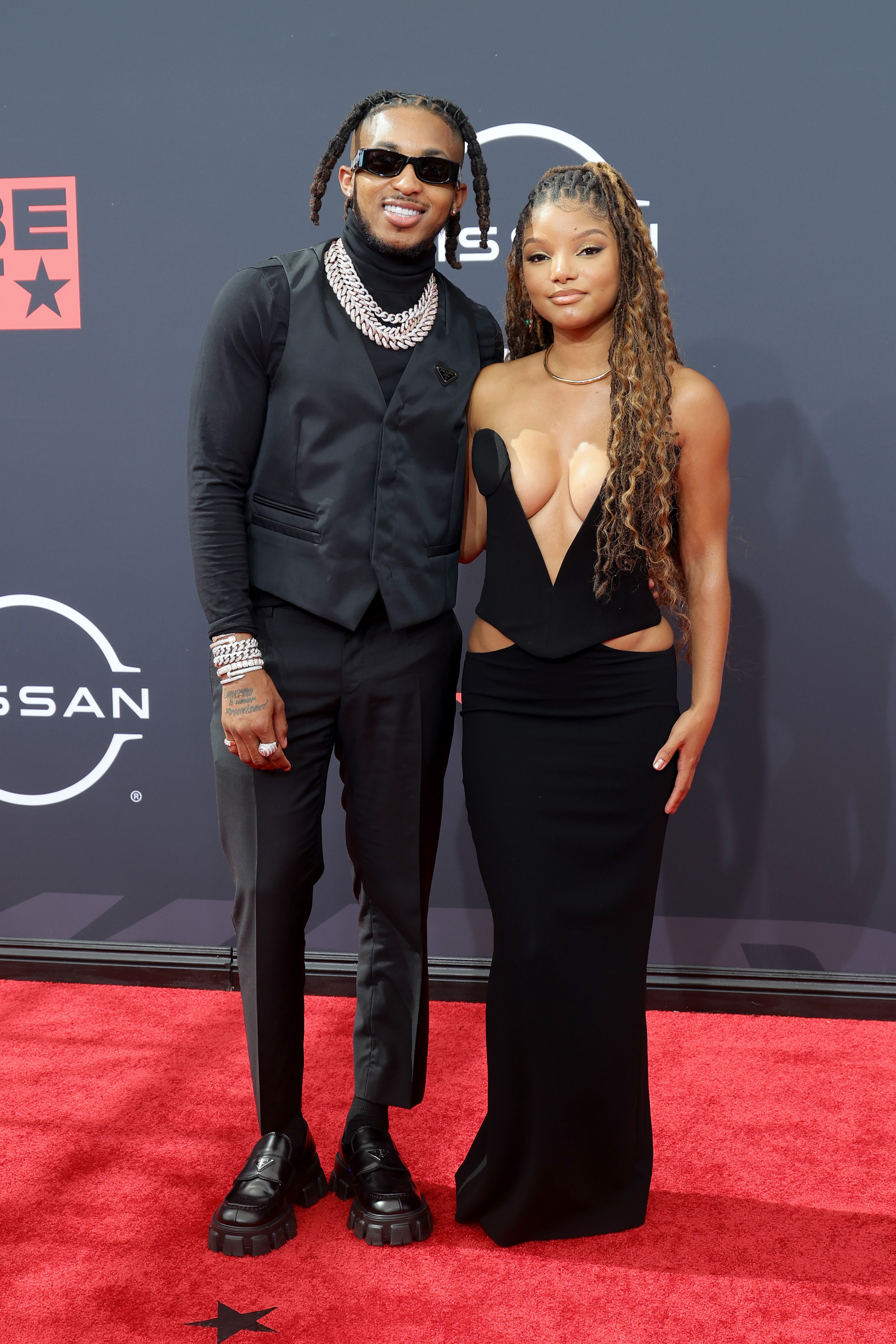 Halle Bailey and DDG Make a Stylish Red Carpet Debut at the BET Awards / Twitter