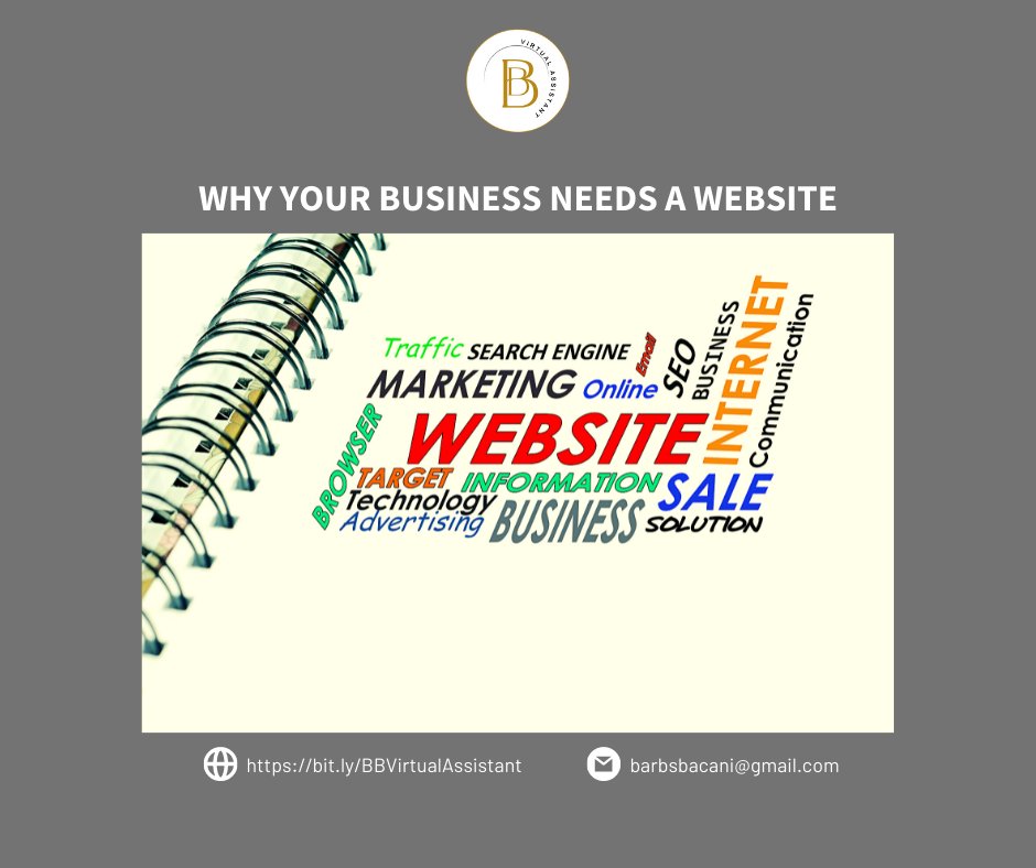 BarbaraBacani's tweet photo. Reasons: ✔️ Credibility ✔️ Brand ✔️ Leads ✔️ Organic Traffic ✔️ Saving You Time + Customer Service ✔️ Updates ➕  Announcements ✔️ Digital Marketing. It helps grow your business. ➕ tips on https://t.co/nw0CPKFcV2 #digitalmarketing #bbvirtualassistant #website #businessessential https://t.co/p1QSekSGkk