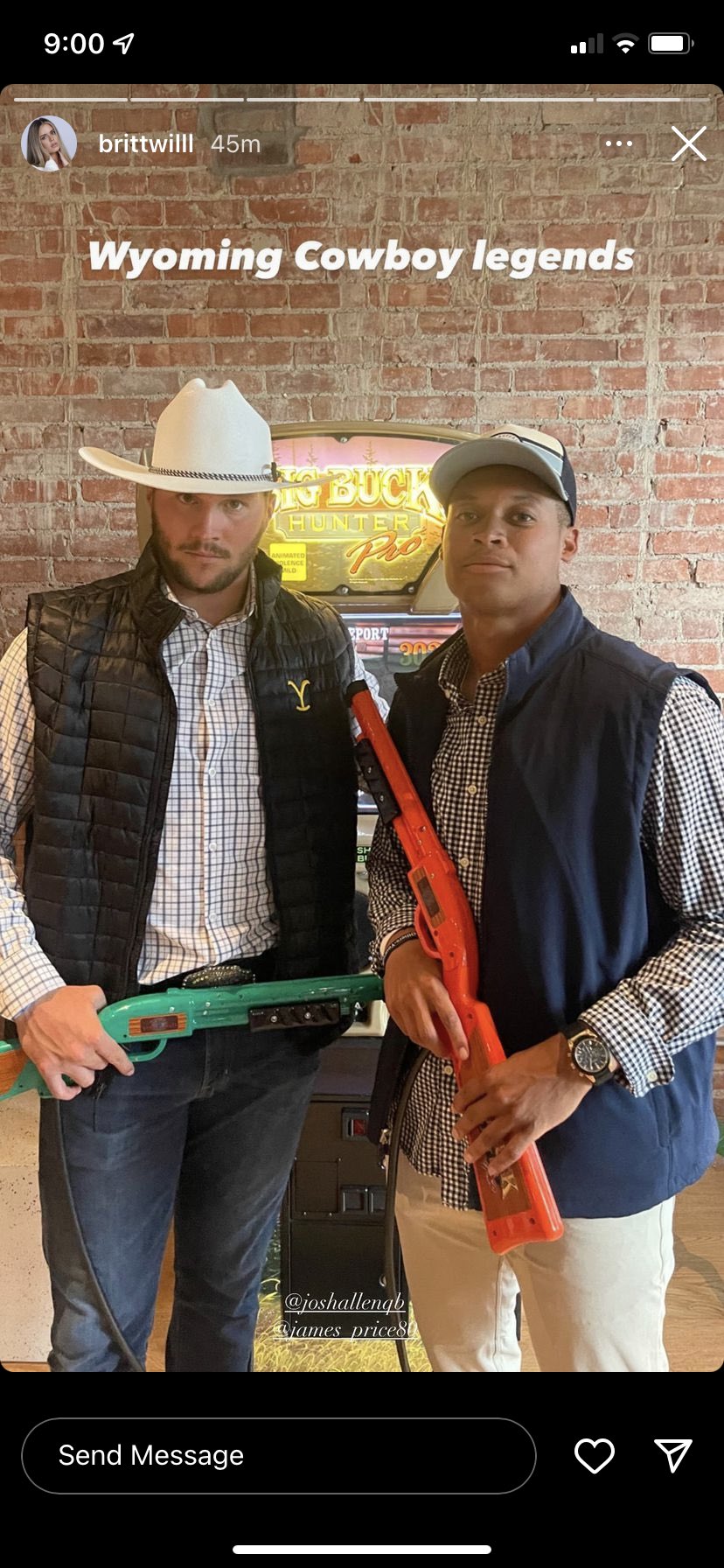 josh allen cowboy hat