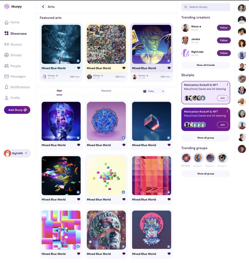 👀👀 What about a little tease of the Skurpy.com future website/app? 

Skurpy is a brand new social media platform for NFTs &amp; Crypto. Connecting artists, collectors, and crypto enthusiasts. 🎨🔥😍