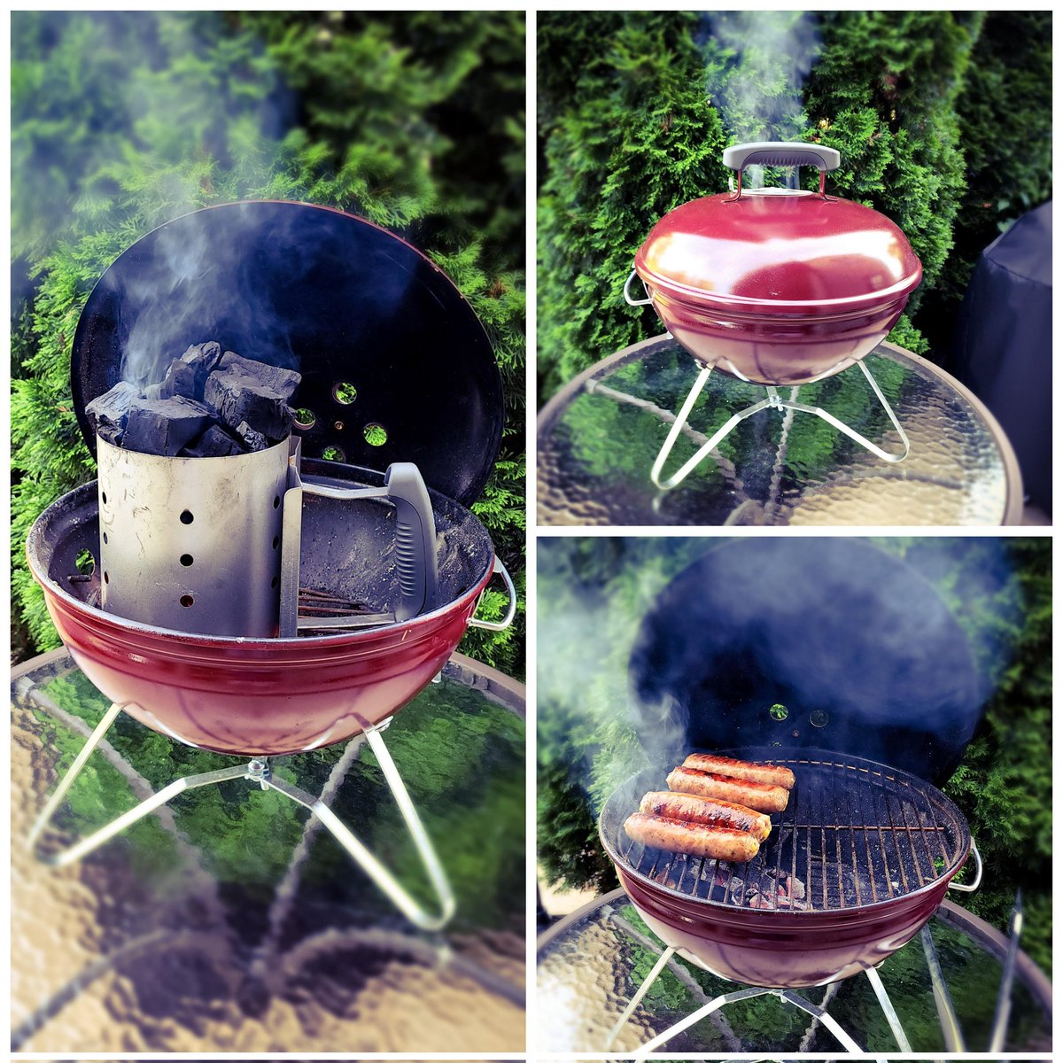 Nothing wrong with keeping it simple sometimes. Fired up some <a href="/bbcharcoal/">B&B Charcoal</a> premium lump charcoal on the <a href="/WeberGrills/">Weber Grills</a> Smokey Joe and grilled some jalapeño cheddar brats from Bloomington Meats. Hands down THE BEST brats!  🔥🌭🍽