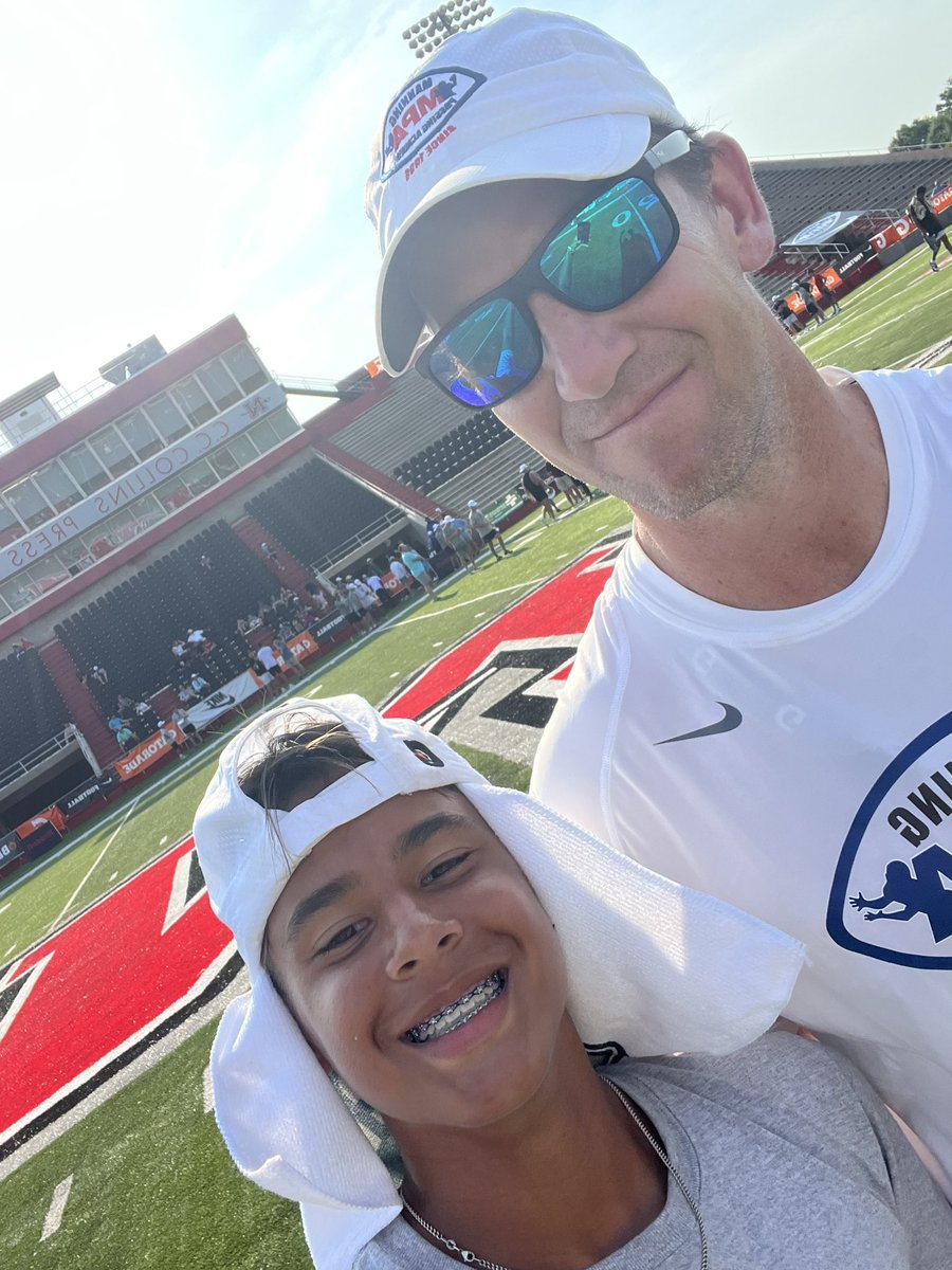 QB1 <a href="/LucasDavisQB1/">Lucas Davis</a> putting in work with some GOATS this weekend <a href="/EliManning/">Eli Manning</a>