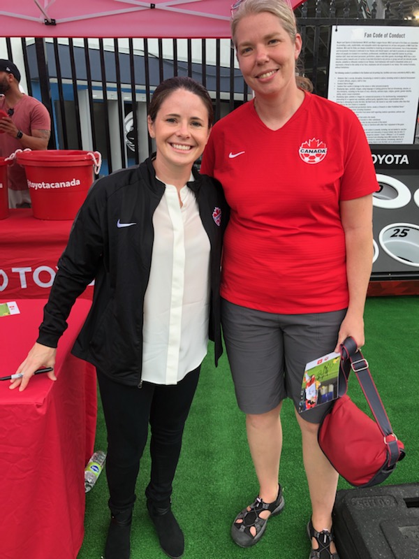 Great time cheering on <a href="/CANWNT/">CANWNT</a> today! So excited to meet @dmatheson8 before the game :)