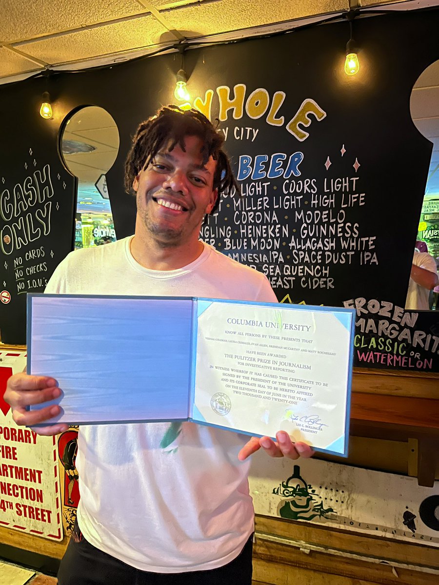 Breaking news: There is a Pulitzer Prize at Keyhole. Because <a href="/VernalColeman/">Vernal</a> is at Keyhole. An absolute legend.