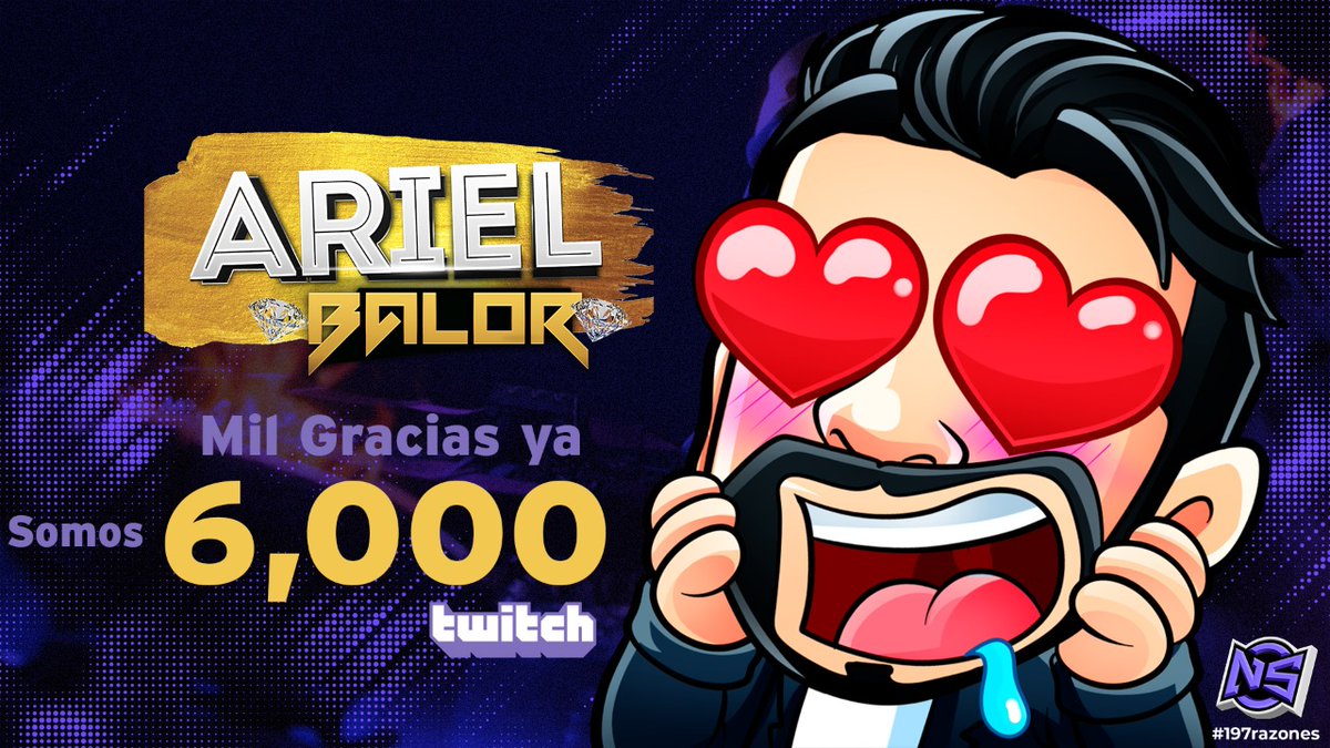 🥰😍No tengo palabras para agradecerle a tanto apoyo, ya llegamos a 6,000 seguidores en #Twitch, neta mil gracias y arriba la #Arieliza🎁🎉