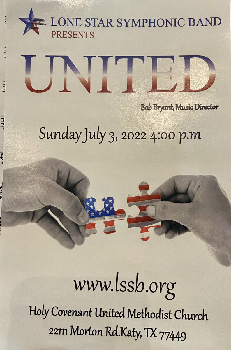 bandiscool2's tweet photo. This is one of our most attended concerts of the year. We’ll be joined once again by our Community Choir🎶 You won’t want to miss it! #LSSB #LoneStarSymphonicBand https://t.co/qMqfxiOHCb
