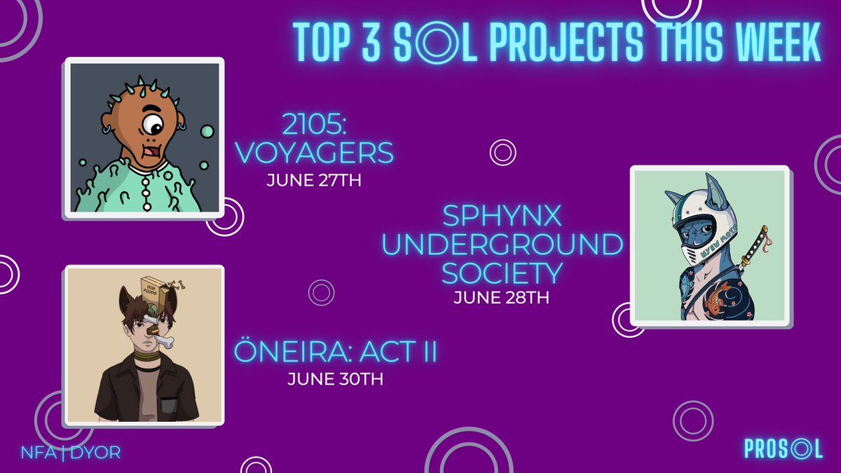 NFTInMeta's tweet photo. 3 of the best #Solana #mints to watch this week 🚀📈

@2105_NFT 1.75 $SOL | 5555
@TheSphynxUS 1.5/2 $SOL | 7777
@Oneira__ 1.75 $SOL | 6500

#SolanaNFT #SolanaNFTs #NFTs #NFT #SolanaSummer #SolanaWeekly #MagicEden #MagicEdenLaunchpad  #Oneira $BOOZE $DRMS #NYAW #NYAWSOME https://t.co/R0xlUolJdv