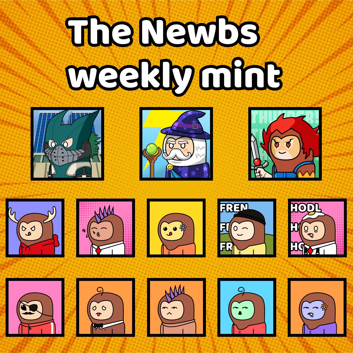 thenewbs_nft's tweet photo. The Newbs weekly mint!
10 Newbs & 3 Newb Specials minted this week by 5 awesome newb owners ๐ฅ
#SendNewbs
Mint yours now:
https://t.co/CbHatGAnkL
@PhilippinesNFT @cryptoartph @FilipinasNFT
#nftphilippines #NFTCommmunity #nftartph https://t.co/7MytOozzGr
