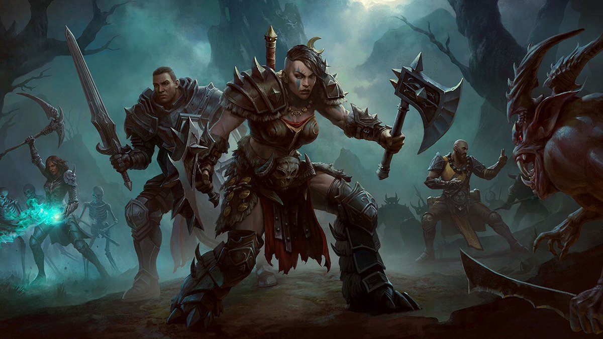 IGN's tweet photo. Diablo Immortal's monster slaying action is visceral &amp; satisfying, and the game offers up a huge amount of gameplay for free. That said, its monetization model &amp; restrictions sour the end game experience, &amp; leave plenty of room for improvement. Our review: https://t.co/kHrj1UQ8bB https://t.co/7KpIzVlsae