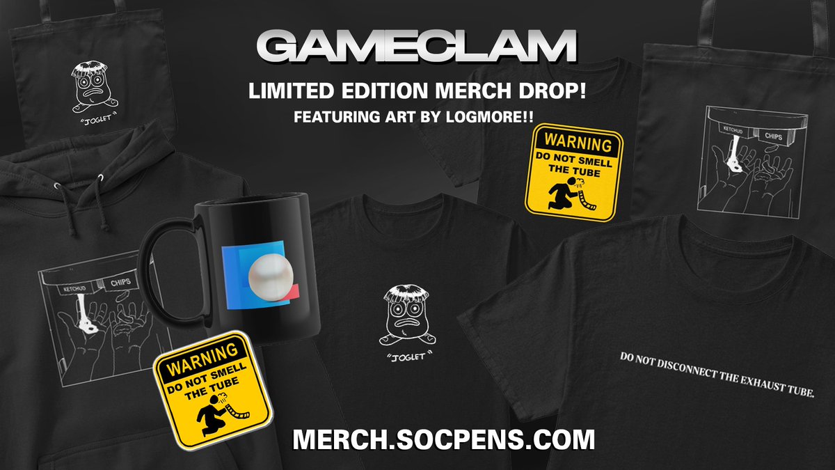 socpens's tweet image. GAMECLAM LIMITED EDITION MERCHANDISE HAS WASHED ASHORE... with designs by @Logblaster and @spaghoner! wear your #GameClam, play in ours...

merch.socpens.com
