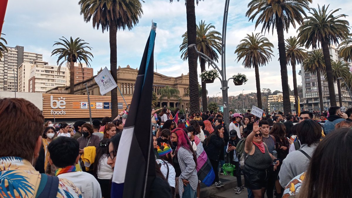 JaviDeLaVida's tweet photo. Que hermosa la marcha de hoy
#OrgulloEsProtesta en Viña Del Mar! Primera marcha autorizada y muchas cuadras de personas que recorrimos buena parte del plan, habían
abrazos de mamás gratis, espacio seguro para poder expresarse libremente!!
Feliz de ser parte junto a mi compañera https://t.co/wOXvOItXYt