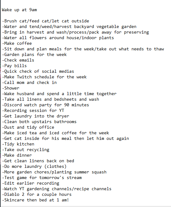 lucahjin's tweet photo. Some people were asking what a day in my life is like.

Here's what I did today as a housewife/suburban homesteader/content creator:

Not included: A 30 min nap I'm sure I fell into at some point in the day https://t.co/NuO7JRWYKk