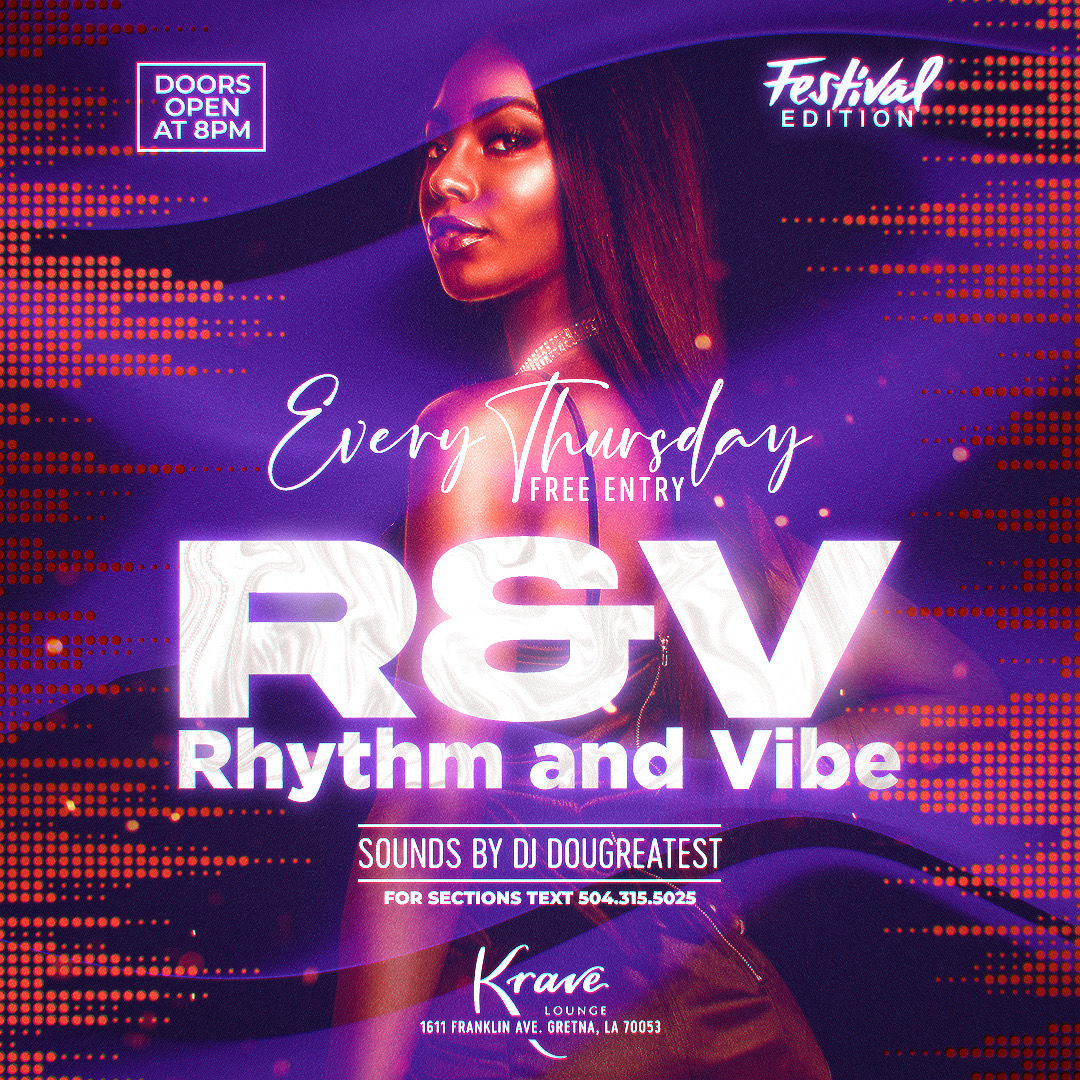 UrbanOrleans's tweet image. Essence Fest Weekend Lineup  @kraveloungenola ‼️  🔥🍾🥂
Tickets/Info: eventbrite.com/e/368655828507
504-315-5025 Eat. Sleep. Krave. Repeat!!

#TheKraveWay #KraveNola #KraveLounge #SaturdayNightLive #NolaNightLife #NolaBars #Nola #essencefest #essencefestival