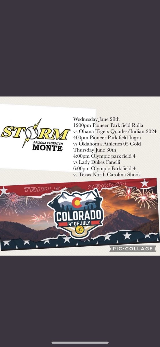 Emily28191019's tweet photo. @coachjennyrohn @Softball_La My team would love for you to come watch us play. I also play a showcase game on June 28 at 2 on field 3 https://t.co/vZsRMbvnly