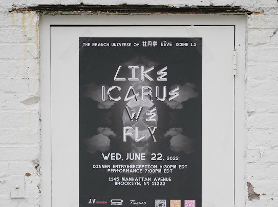 The NFT experimental play "Like lcarus We Fly" by <a href="/song11ting/">Ting Song tts</a> ended perfectly. Thanks to all the performers and participants. Let's meet next time in the Icarusverse. #NFT #community #nftnyc
<a href="/onbd_art/">ONBD</a> <a href="/Cobo_Global/">Cobo</a> <a href="/izumi_Finance/">iZUMi Finance | #iZiSwap</a> <a href="/KernelVentures/">Kernel Ventures</a>