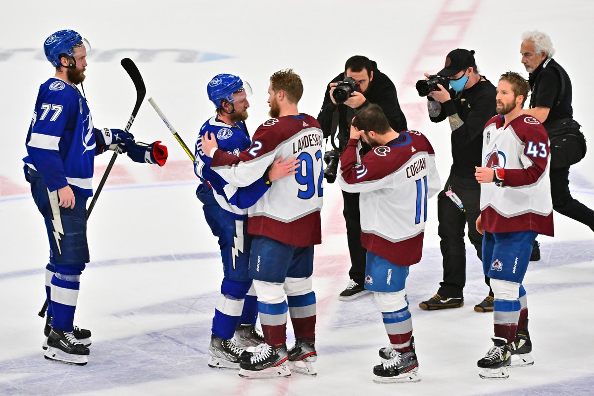 TBLightning's tweet photo. Congrats to the @Avalanche on a well-earned #StanleyCup win.

’Twas a heck of series. 👊 https://t.co/S6VrUOkGVT