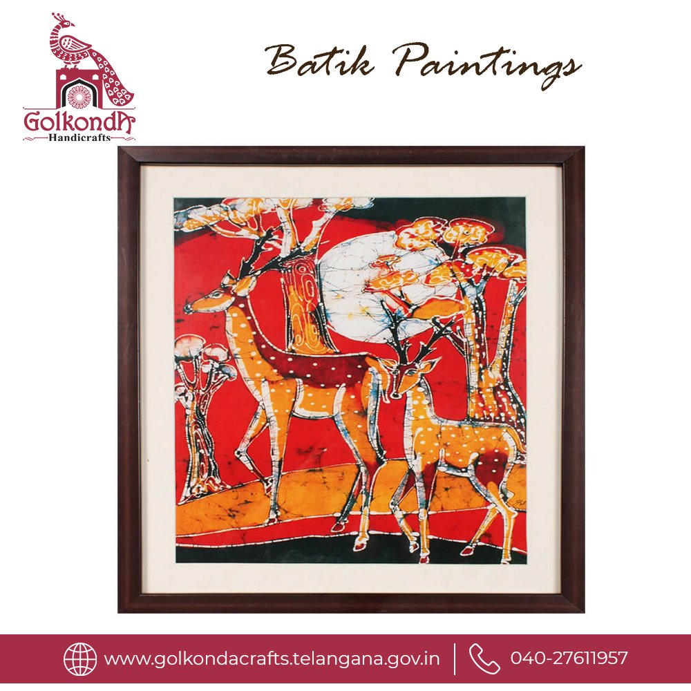 #BatikPaintings are the legacy of a 2000-year old ancient painting tradition which is believed to have originated in South East Asia.
#Batik #BatikPaintings  #BatikPrinting #BatikHandlooms #BatikTechnique #GolkondaHandicrafts