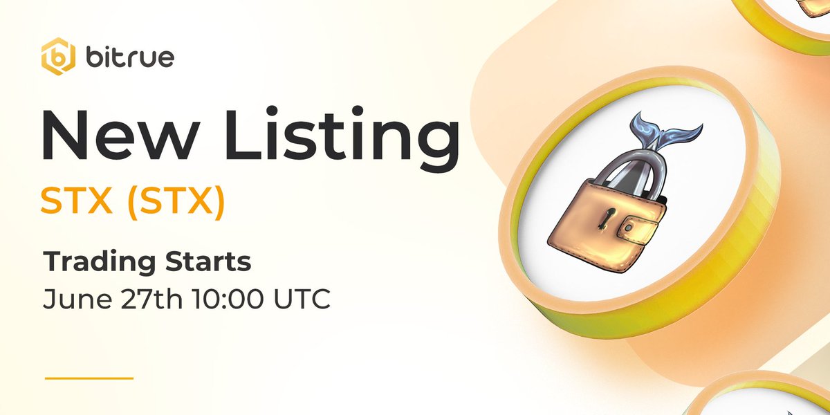 📈Bitrue Listing📈

Today is the Day that $STX will be Listed on <a href="/BitrueOfficial/">Bitrue</a> 

The Listing is $USDT / $STX 

To Celebrate we will be giving 10k $STX to 10 Lucky Winners:

-Like and RT This Post
-Follow Us
-Tag 5 Friends

Ends in 1 Week

More Info Here:
bitrue.zendesk.com/hc/en-001/arti…