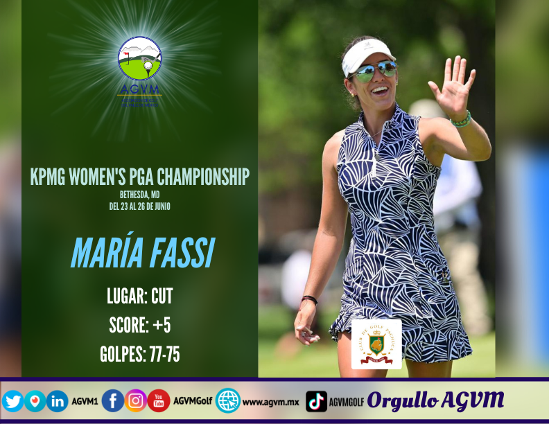 AGVM1's tweet photo. #AGVM | Resultado en la RONDA 4 de las golfístas profesionales del Valle de México que estan jugando el "KPMG WOMEN'S PGA CHAMPIONSHIP", torneo de la #LPGA
😎🏅🏆🤩⛳
#OrgulloAGVM
⛳ #AlbaneValenzuela
⛳ #GabyLopez
⛳ #MariaFassi
Más inf 👉🏾 https://t.co/LuyWimX85q https://t.co/Ldk42JiDj0