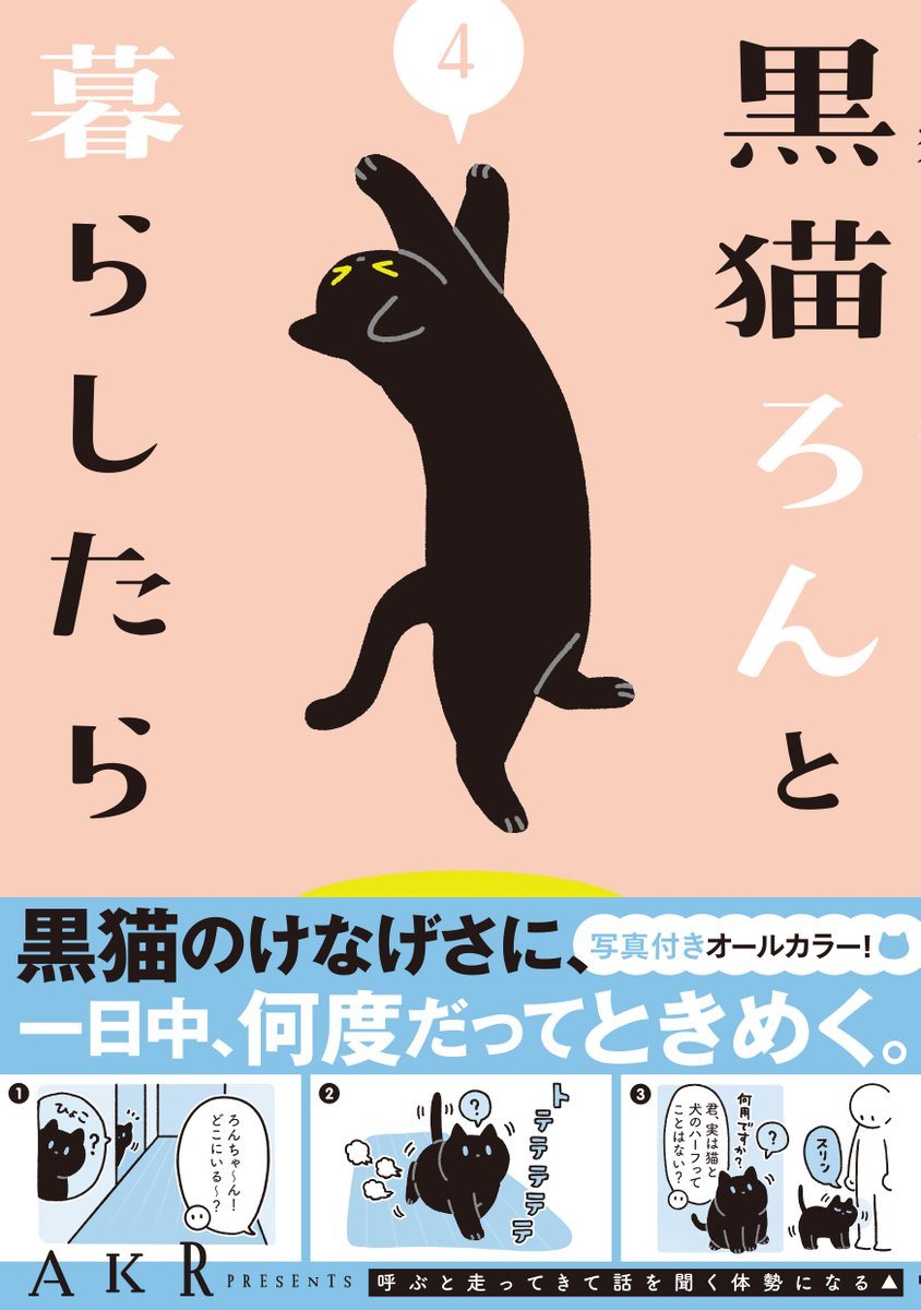 『黒猫ろんと暮らしたら④』7月14日(木)発売!
単行本は現在予約受付中です。(電子書籍は発売日から購入できます)
今回も購入者特典プレゼントを企画しております。お楽しみに～🐾
#黒猫ろんと暮らしたら #黒猫ろん #AKR
https://t.co/bn3Wjjo2I4 