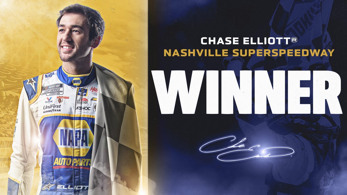 We know you're up No. 9 fans, ring that Sireen! 🔊

<a href="/chaseelliott/">Chase Elliott</a> wins the #Ally400!