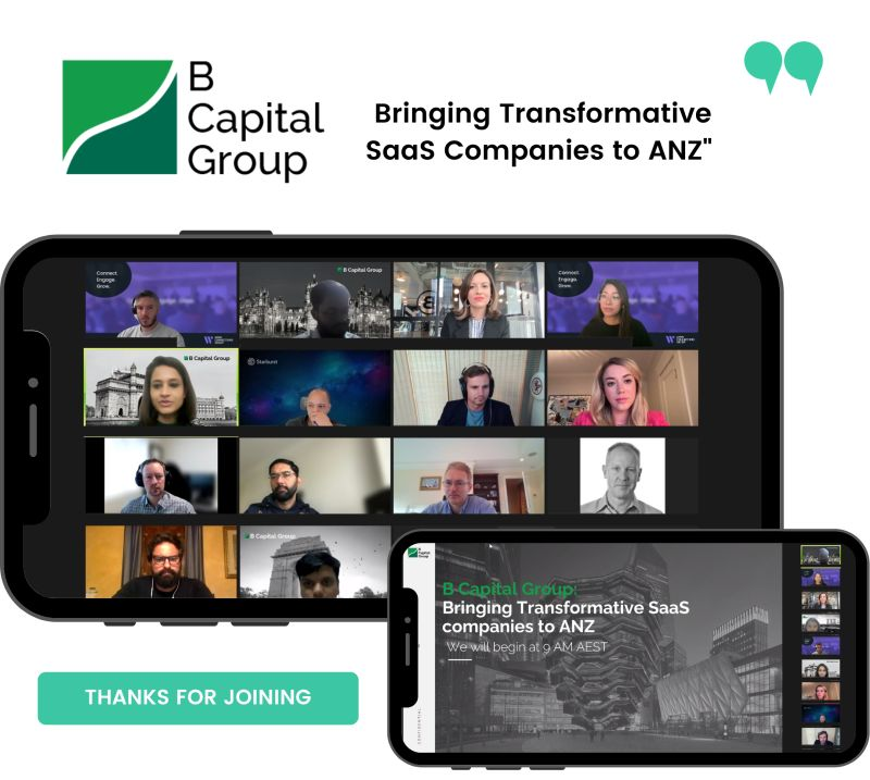 BCapitalGroup's tweet photo. Last week, we got together to discuss how #SaaS companies expand to #Australia and #NewZealand together with our portfolio companies Pendo, Labelbox, MoEngage, Starburst and Highspot.
On the agenda was how does SaaS adoption unlock significant value. https://t.co/djhQf1Avof
