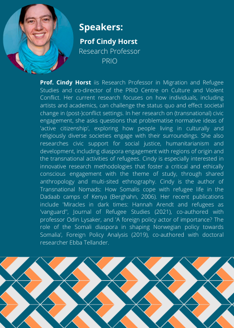 rakorcc's tweet photo. We are excited to have Prof Cindy Horst and Dr. Ahmed M. Musa presenting in our next Rako Research Seminars. https://t.co/Hj0gRJu2Nh
