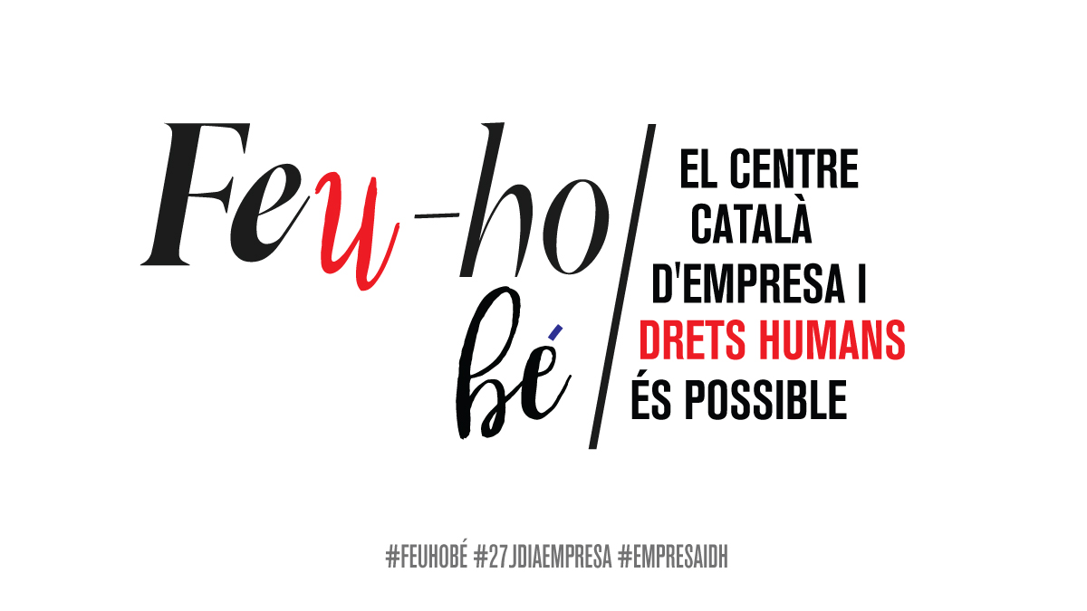 setemcat's tweet photo. #FeuhoBe Avui, #27JDiaEmpresa, recordem que assegurar que les empreses respectin els #DretsHumans i ambientals amb la seva acció exterior és responsabilitat política. #EmpresaiDH https://t.co/nWtYymg0YM