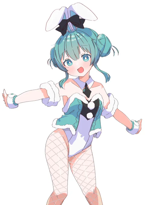#初音ミク  白うさぎ 