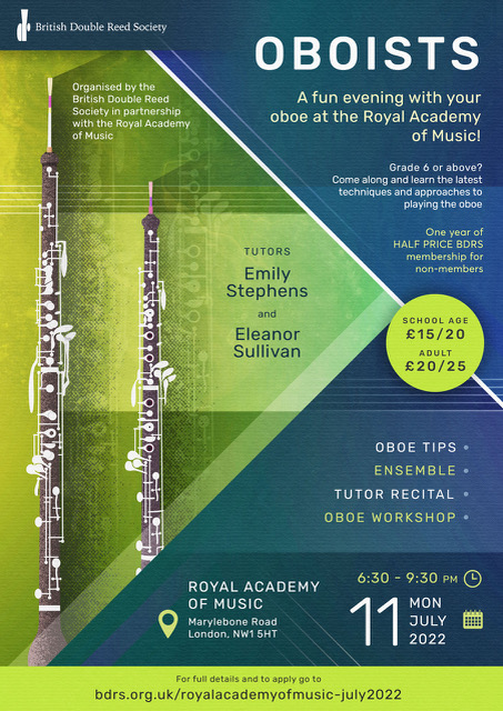 HowarthofLondon's tweet photo. There are two exciting @BDRSoc events coming up for oboists and bassoonists!

Find out more and apply here about the Oboe evening (https://t.co/ApuJTGHkOR) and the Oboe and Bassoon afternoon (https://t.co/kxnLZxFNnh) https://t.co/dvc5jYiIuK
