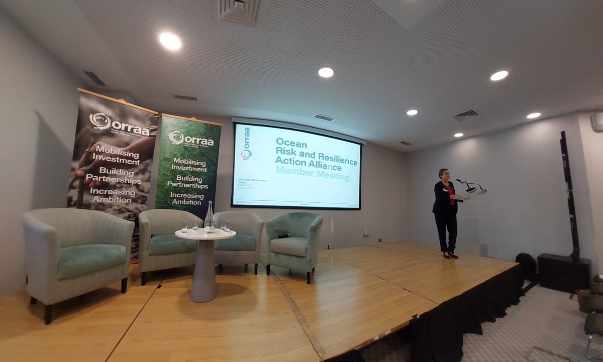 ORRAAnews's tweet photo. The first ever ORRAA member meeting is underway! 🙌

The meeting will highlight ORRAA members' work &amp; mobilise engagement &amp; action investment into finance and insurance solutions that build resilience in climate vulnerable coastal communities around the world. 

#BackBlue #UNOC https://t.co/mwGMeRuXEJ
