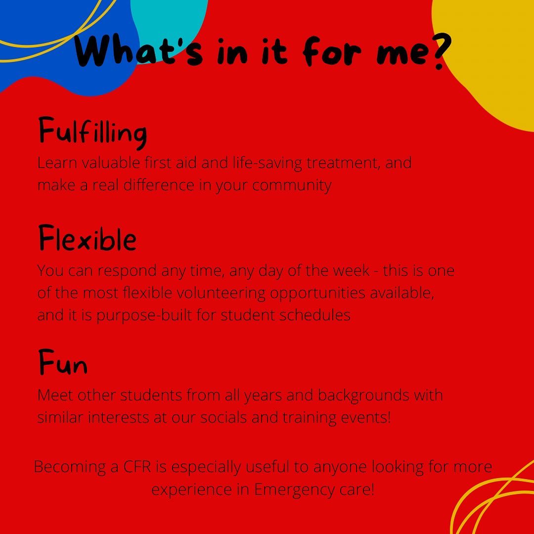 Leeds Student Community First Responders (@leedsstudentcfr) on Twitter photo Wondering what LSCFR can offer you as a Uni Of Leeds student? ⬇️
#UniOfLeeds #LeedsUniUnion #NHS <a href="/YorksAmbulance/">Yorkshire Ambulance</a> <a href="/LeedsUniUnion/">Leeds University Union</a> <a href="/YASCFR/">YAS CFRs</a> Wondering what LSCFR can offer you as a Uni Of Leeds student? ⬇️
#UniOfLeeds #LeedsUniUnion #NHS <a href="/YorksAmbulance/">Yorkshire Ambulance</a> <a href="/LeedsUniUnion/">Leeds University Union</a> <a href="/YASCFR/">YAS CFRs</a>