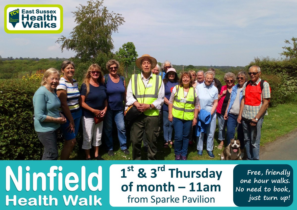 *#NINFIELD HEALTH WALK*
Would you like to help us make this every week? We could do with 1-2 extra volunteer leaders to go weekly - pop along for a chat. Free training &amp; equip, lead once or twice a month.
<a href="/RotherVA/">Rother Voluntary Action</a> #volunteering #walkforwellbeing #shortwalks <a href="/1066Times/">1066Times</a>