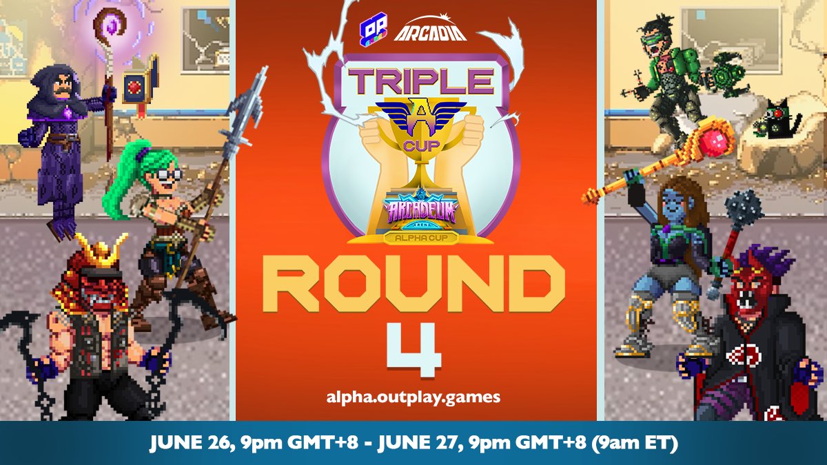arcadia_fun's tweet photo. 4hrs left for round 4!
Make your mark on the Arena. #TripleACup #PlayArcadia
β‘οΈ500usdc prize pool up for grabs.
β‘οΈ50usdc to a random participant.
β‘οΈFree POAP claim.
Play here: https://t.co/kmdRfSi2f0
#NFTCommunity #gamingcommunity https://t.co/lk1lD2toeM