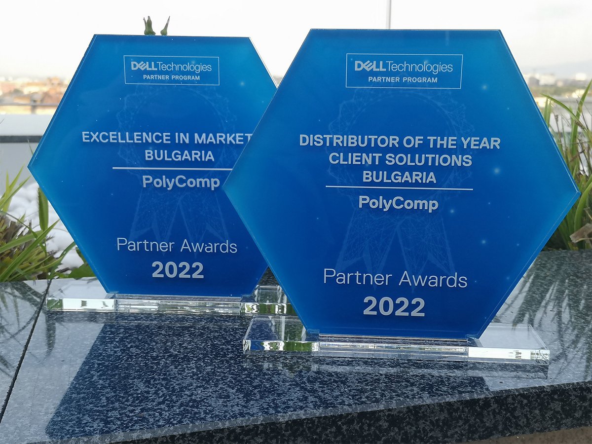 Polycomp_BG's tweet photo. PolyComp с две награди от Dell Technologies Partner Awards
*****
За нас е чест да споделим с вас, че за 5-та поредна година сме обявени за „DISTRIBUTOR OF THE YEAR - CLIENT SOLUTIONS“ @DellTechPartner  Awards 2022!
#DellTechPartner, #PartnerAwards, #PartneringTogether https://t.co/3lOUHKmZKQ
