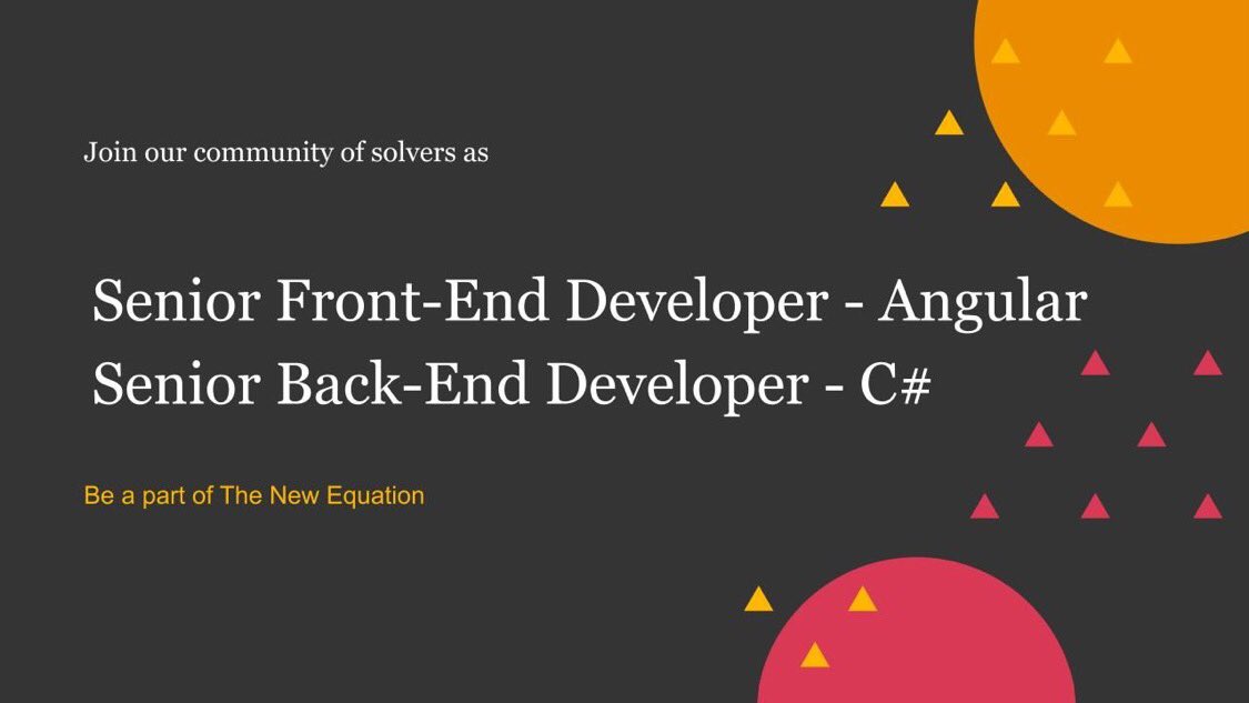 📣 Регрутираме 📣

📩 Senior Front-End Developer - Angular (Full-time/Remote)👉 pwc.to/3OKpZs8

📩 Senior Back-End Developer - C# (Full-time/Remote) 
👉pwc.to/3nfTWEN
      Рок за аплицирање - 8 јули

#PwC #careers #TheNewEquation