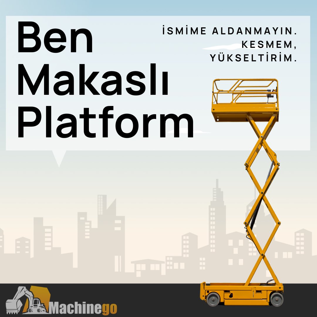 İş makinelerini ne kadar tanıyoruz?
Makaslı Platform ihtiyacınız için siz de machinego.com'u ziyaret etmeyi unutmayın!
#güvenilirhizmet #kiralıkmakine #machinego