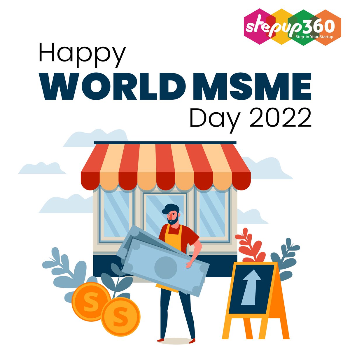 stepup360's tweet photo. Each letter of the MSME sector signifies a stepping stone towards excellence as Micro, Small and Medium Enterprises are the major contributors to the excellence of our economy. We as an organisation support the economy of our country.

#InternationalMSMEDay  #growth #MSMEDay2022 https://t.co/wUvXNusH3m