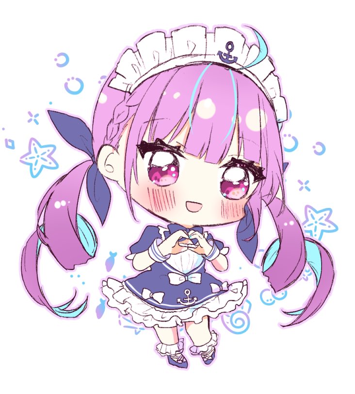 湊あくあ 「⑨あくたん!
#あくあーと
#ホロライブ全員ミニキャラで描く 」|甘冷らくと🌸🍨のイラスト