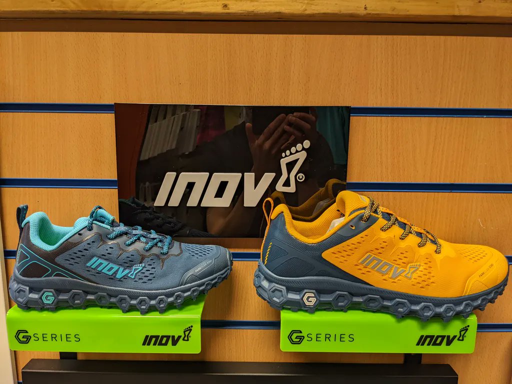 MotiCardiff's tweet photo. The @inov_8 #ParkclawG280 is the ultimate road to trail option to #EscapeTheGrey and mix it up on the trails 🌳 Re-stock of sizes due this week at #MotiAlbany 🔥 https://t.co/Gsxz75dYVS
